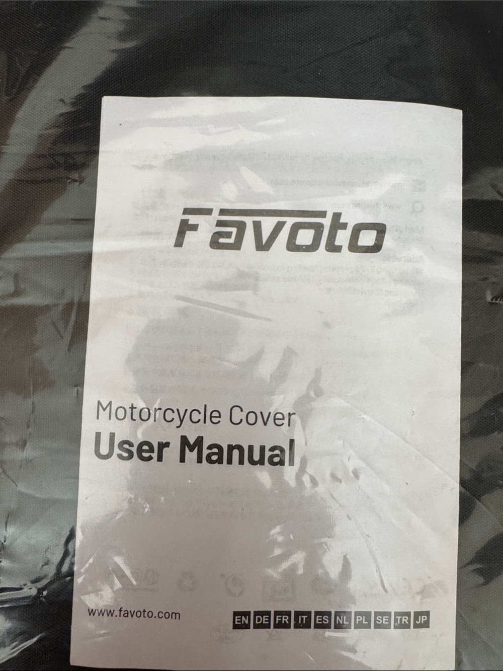 Brand New Black Motorcycle Cover - User Manual Included